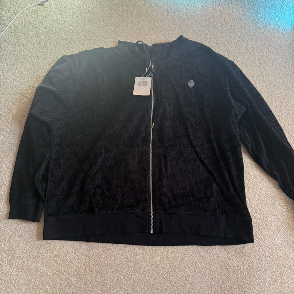 Savage Fenty black velour track suit